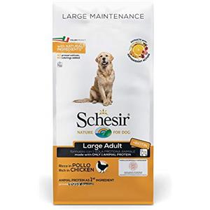 Schesir, Cibo Secco per Cani Adulti di Taglia Grande al Gusto Pollo, Linea Mantenimento in Crocchette - Formato Sacco da 12Kg