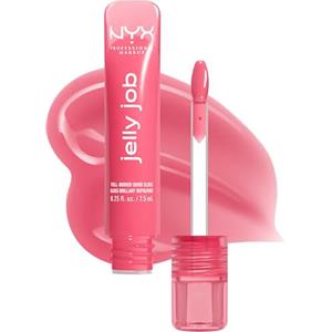 NYX Professional Makeup Jelly Job, Lucidalabbra, Finish Ultra Brillante, Applicatore a Spatola, Formula Vegana, Infuso con Peptidi, Shade: Jelly Blushin, 8 ml