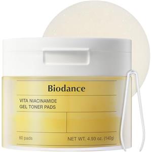 Biodance Vita Niacinamide Gel Toner Pads, Dischetti Tonico Illuminanti con Vitamina C, Correttore Macchie e Uniformante, Skincare Coreana K-Beauty | 60 Pezzi