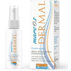 GENIC PHARMA Marcos Crema Dermatite Atopica Bambini, Dermal spray 50ml lenitiva e protettiva per pelle sensibile, dermatiti, ustioni superficiali, con olio d'oliva ozonizzato al 5%, rigenerante e riepitelizzante