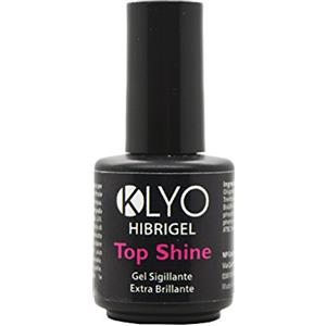 KLYO Top Shine AcriGel HibriGel KLYO per Ricostruzione unghie in Acrygel e per smalto semipermanente Gel Sigillante Finale Extra Brillante Made in Italy 15ml