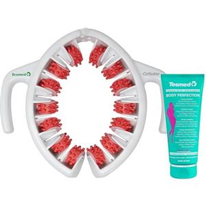 Tesmed cellulite colore rosa + crema Tesmed Body Perfection : massaggiatore made in Italy anticellulite a tripla azione con crema anticellulite