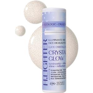 Senso Naturale Stick Illuminante Viso Solido Nutriente per Contouring con Burro di Karité, Murumuru, Cacao e Oli Vegetali Pregiati, 100% Naturale e Vegano (Crystal Glow (bianco trasparente))