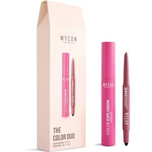 WYCON cosmetics THE COLOR DUO 04 COLOR EXPLOSION 04 NEON PINK + 24H EVERLASTING EYE PENCIL 02 PEARLY MAGENTA