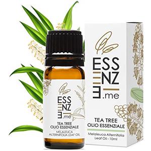 Essenze.me Puro, Elegante Benessere ESSENZE OLIO ESSENZIALE DI TEA TREE Puro al 100% Naturale, Per Diffusore Oli Essenziali Aromaterapia, Profumo Ambiente, Cura Del Corpo e Della Pelle. Controllato e Confezionato in ITALIA.