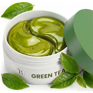 BLOOMORA Patch Occhi Tè Verde (30 Paia, 60 Pezzi) - Eye Mask Idratante e Rinfrescante, Patches Occhiaie e Borse, Maschera Occhi in Gel Lenitiva per Donne