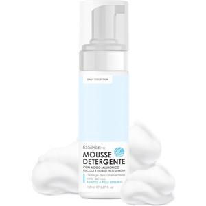 Essenze.me Puro, Elegante Benessere Essenze - Mousse Detergente - Struccante Viso per Pelle Sensibile, Mista, Grassa e Secca - Schiuma Idratante e Delicata Con Acido Ialuronico Rucola e Fico D'india 150ml