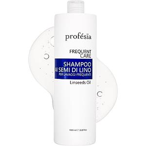 PROFESIA Shampoo Capelli Secchi a Base di Semi di Lino per Lavaggi Frequenti, con Effetto Idratante, Anticrespo e Rinforzante, Trattamento Professionale per Capelli Disidratati e Crespi, 1000 ml