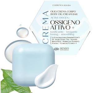 Senso Naturale Olio Corpo Solido Ossigeno Attivo, Crema Corpo Tonificante, Levigante e Rassodante, Drenante ed Elasticizzante, Anticellulite con Vitamina E | 100% Naturale e Vegano | Made in Italy