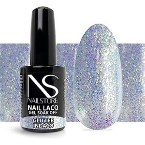 Nail Store Smalto Semipermanente Glitter Indaco 15ml - Smalto Gel Unghie Colorato Professionale - Brillantezza Estrema e Lunga Durata - Coprenza Perfetta - UV/LED Made in Italy