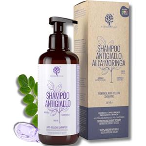 RedMoringa Shampoo Antigiallo BIO | Nuova formula 3X più efficace | Tonalizzante capelli biondi, decolorati o bianchi - Shampoo Naturale 99,% senza SLS o ASL - Con Moringa, Malva e Camomilla | RedMoringa 250ml