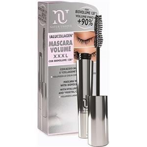 Natur Unique - IALUCOLLAGEN Mascara Volume XXXL 11ml +90% Volume | Volumizzante e Allungante, Effetto Ciglia Finte, Nero Intenso | Con Acido Ialuronico e Collagene Vegetale