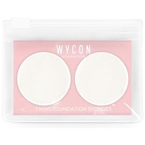 WYCON cosmetics TWINS FOUNDATION SPONGES Duo di spugnette tonde