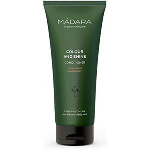 MÁDARA Organic Skincare | Balsamo Colore e Lucentezza - 200 ml, Con Lino del Nord, Ippocastano e Plantago, Per capelli colorati e trattati, Riduce l'effetto crespo, Nutriente, Vegano