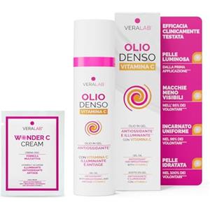 Veralab Olio Denso Vitamina C, Olio Detergente Struccante in Gel con Vitamina C ad Azione Antiossidante e Illuminante, 75ml