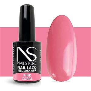 Nail Store Smalto Semipermanente Pink Coral 15ml - Smalto Gel Unghie Rosa Corallo Professionale - Colore Brillante e Lunga Durata - UV/LED Made in Italy