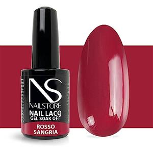Nail Store Smalto Semipermanente Rosso Sangria 15ml - Smalto Gel Unghie Rosso Bordeaux Professionale - Colore Intenso e Lunga Durata - UV/LED Made in Italy