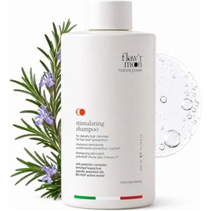 Flow'r Moon Stimulating Shampoo Anticaduta Rinforzante 300ml - Trattamento Energizzante con Oli Essenziali di Rosmarino, Zenzero e Luppolo Bio - Formula Senza Solfati per Capelli Deboli e Fini
