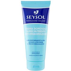 Seysol Crema Doposole Supernutriente 200ml con Burro di Karité e Avocado, Olio di Mandorle Dolci, Vitamine C ed E