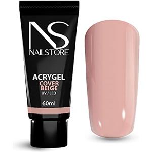 Nail Store - AcryGel per Ricostruzione Unghie - per allungamenti estremi - smalto semipermanente - lunga durata - Acrigel 60ml (Cover Beige)