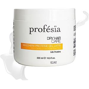 PROFESIA Maschera Capelli Secchi e Disidratati a Base di Proteine del Latte, Trattamento Professionale Ristrutturante, Idratante e Districante per Capelli Danneggiati, Decolorati e Crespi, 500 ml