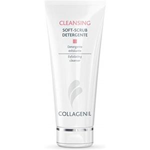 Collagenil Cleansing Soft-Scrub Detergente Ultradelicato, Latte Pulizia Viso, Esfoliante, Azione Gommage, Lenitivo e Rinfrescante, Rimuove Impurità e Cellule Morte, Made in Italy 200ml