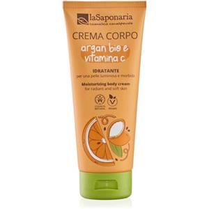LASAPONARIA La Saponaria | Crema Corpo Idratante 200ml, Argan Bio & Vitamina C, Illuminante e Tonificante, Texture Leggera, Profumo Agrumato, Ideale per Pelle Morbida e Radiosa
