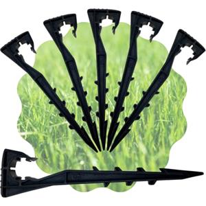 acquaverde Kit 100 Picchetti di Ancoraggio e Ferma Tubo Ala Gocciolante da 16 e 20 mm, per Irrigazione a Goccia Automatica di Orto, Piante e Giardino, Made in Italy, Nero - Orto Facile