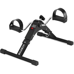 BOUDECH® Mini Cyclette, biciclo, pedaliera pieghevole per riabilitazione muscolare braccia e gambe