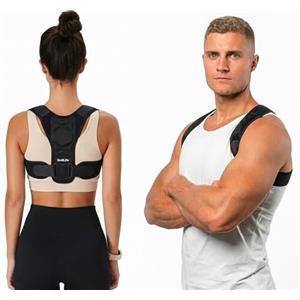 KediLife Correttore Posturale per Uomo e Donna - Fascia Posturale Spalle e Schiena - Raddrizza Schiena e Spalle e Migliora la Postura - Supporto Lombare Regolabile, Comodo e Confortevole
