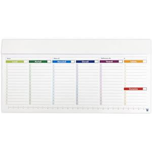 Pubblimania PLANNING SETTIMANALE SLIM da tavolo per scrivania Ufficio Organizer Weekly planner Agenda (Cm 29,5x14,5)