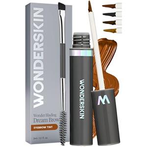 Wonderskin Gel per sopracciglia Wonderskin Dream Brow, filler per sopracciglia waterproof, mascara per sopracciglia a lunga tenuta, gel per sopracciglia color castano a prova di trasferimento (Brunette)