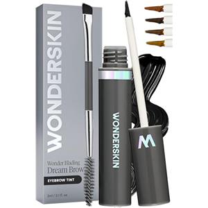Wonderskin Dream Brow Gel per Sopracciglia, Waterproof, Filler per Sopracciglia Anti-Trasferimento, Mascara per Sopracciglia Tinto Nero One-Step (Black)