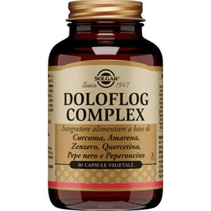 Solgar DOLOFLOG COMPLEX, 60 capsule vegetali - Curcuma, Zenzero, Amarena, Quercetina, BioPerine®
