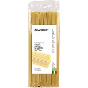 AmoreTerra (20 Pz.) Spaghetti BIO Senatore Cappelli 500g, pasta artigianale grani antichi bio trafilata al bronzo lenta essiccazione statica