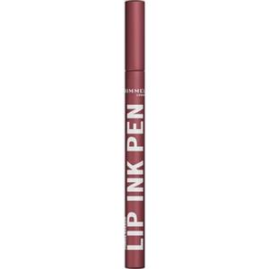 Rimmel London, Thrill Seeker Lip Ink Pen, 210 Crush Canvas, Rossetto, Lip Tint, Applicatore di precisione a penna, A prova di bacio e no-transfer, Colore modulabile, Formula vegana, 1,7 ml