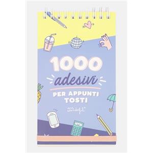 Mr. Wonderful Block Notes Spirale con 1000 Adesivi per Appunti