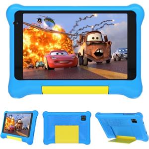 Gleeso Tablet Bambini 7 Pollici Android Tablet con Controllo Parentale, Kids Tablets 32GB+128GB TF, Kids Pre-Installato, Doppia Fotocamera,Tablet con Protettiva Antiurto Custodia(Blu)