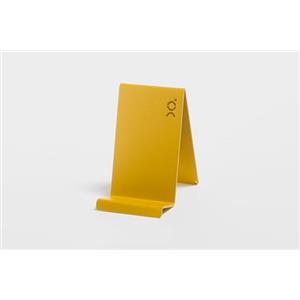 D-Segno CallMe Porta Cellulare da Tavolo, Appoggia Telefono in Metallo Verniciato, Supporto Telefono Scrivania, Porta Telefono Design Italiano Minimal, Made in Italy, cm 8,5x7,5x5 (Senape)