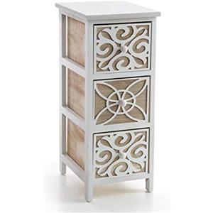 GICOS SRL Gicos - Mobile CASSETTIERA in Legno A 3 CASSETTI con INTARSIO