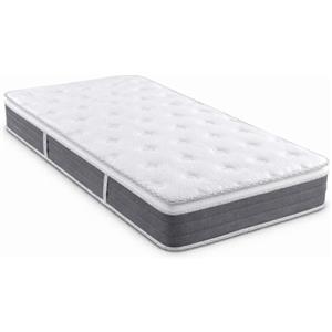 Bricozone Materasso Singolo 80x190 H3 Medio Rigido Con 120 Molle Per Mq Topper Integrato Altezza 27 Cm Traspirante Supporto Ortopedico Comfort Ergonomico Per Cameretta E Ospiti (Singolo)