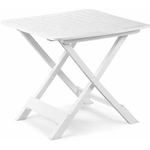 MAURY'S IL NUMERO UNO DEL RISPARMIO Maury's Tavolo da Giardino in Plastica: Moderno, Resistente ed Adatto anche per gli Interni.Facile da Riporre e Perfetto per gli Spazi Esterni. (Bianco, Tevere Pieghevole-80x72xh70 cm)