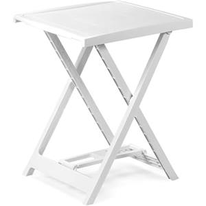 VIRSUS Tavolo Pieghevole Piccolo da Giardino in Plastica di colore Bianco, Misura 50x47x65 cm, Salvaspazio Facile da Riporre, Tavolino da Campeggio, Picnic, Terrazzo, per Esterno ed Interno -ARN003F