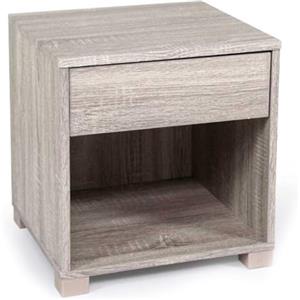 MA MAISON Comodino 1 Cassetto - Spazioso, Struttura in Legno Truciolare, Melaminico, Colori Vari, Design Moderno, Camera da Letto, Mobiletto Cassettiera - 40 x 36 x 43,5 cm (Olmo)
