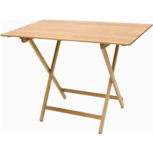 Mottiwood Tavolo Pieghevole, Tavolino Richiudibile, Salvaspazio, 80x60x73.5hcm, Legno Faggio, Interno e Esterno