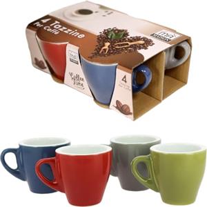 MAURY'S IL NUMERO UNO DEL RISPARMIO MAURY'S TAZZINE EXPRESS DA CAFFÈ IN SET DA 4 PEZZI (Multicolore)