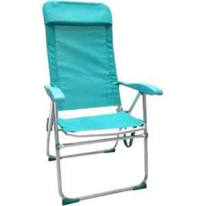 Sicignano Casalinghi Ingrosso Casalinghi Sicignano Sedia Pieghevole in Alluminio con Textilene, Reclinabile, con Poggiatesta, 115x59x84 cm (Turchese)