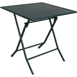 MA MAISON Tavolo Quadrato Pieghevole da Esterno 4 Posti 60x60x70h cm Struttura in Acciaio Metallo con Doghe per Giardino Terrazzo Salvaspazio