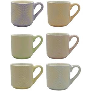MAURY'S IL NUMERO UNO DEL RISPARMIO MAURY'S COFFEE SET DI 6 TAZZINE MULTICOLORE (Color RIGHINE)