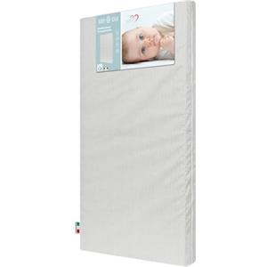 baby idea Materasso Lettino Pieghevole Antisoffoco Sfoderabile a Norma EN 16890:2017 Federa Cotone 100% Oeko Tex Classe 1 Struttura Poliuretano CertiPUR (60x120x8, Righe Grigio)